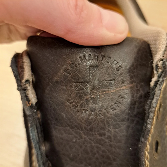 Dr. Martens Brown‎ Pebbled Leather Lace Up Low Top Y2K Rockland Shoes Size 10M - Picture 5 of 10